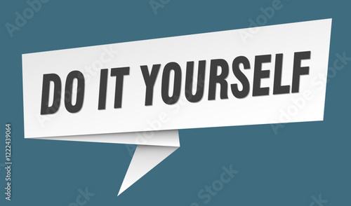 do it yourself banner. do it yourself speech bubble, label, sticker, sign template