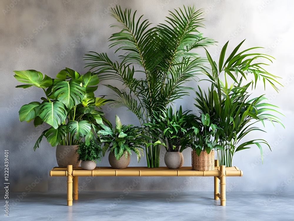 Fototapeta premium palm tree in a tropical garden