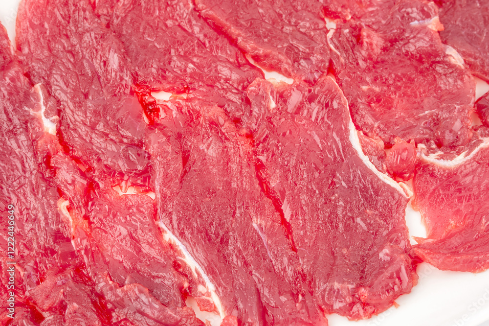 Obraz premium Hot pot ingredients fresh beef slices