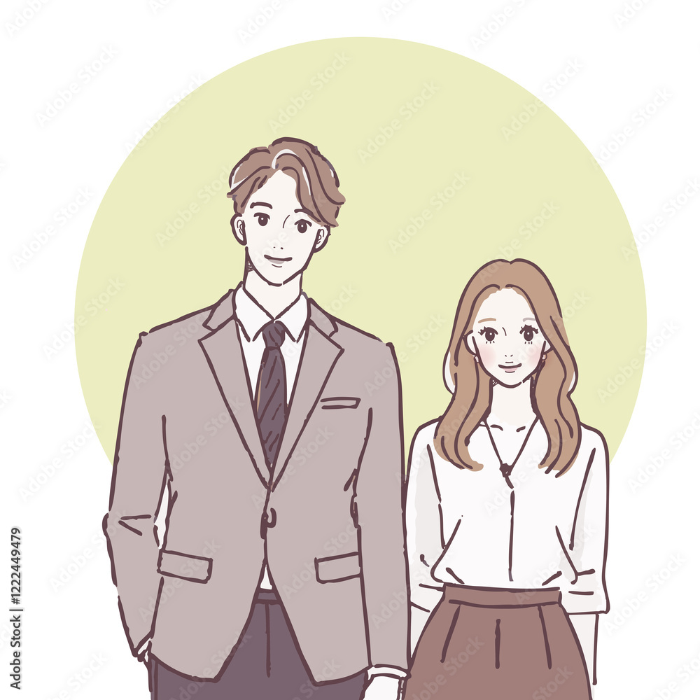 男女、夫婦、カップルのイラスト素材 男女、夫婦、カップルのイラスト素材