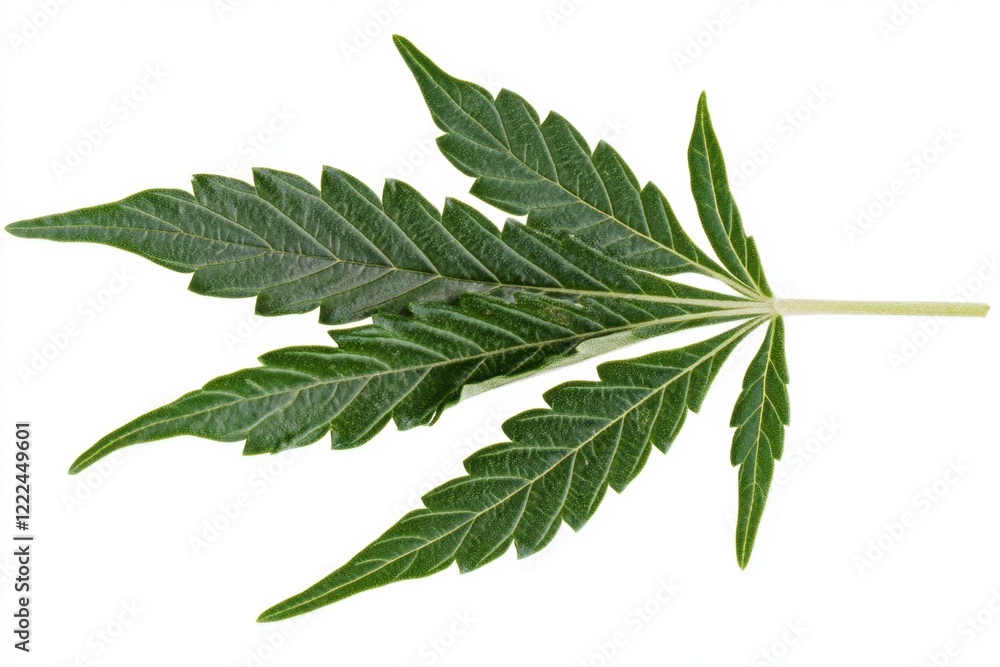 Obraz premium Cannabis Leaf Isolated On White Background.