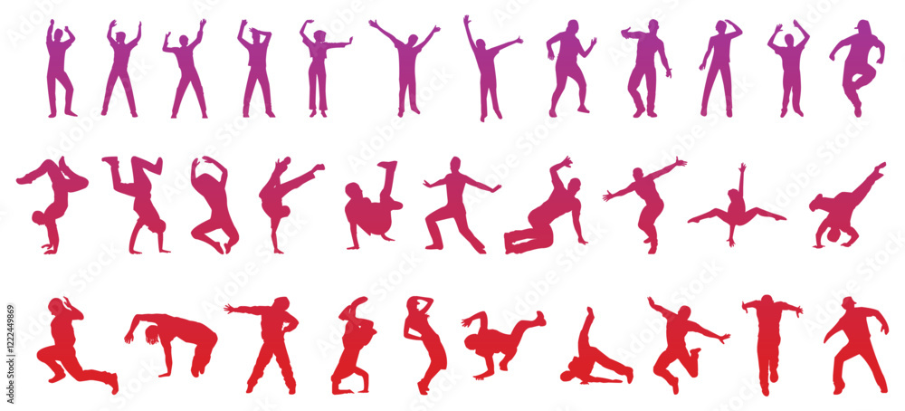 Dancing pose icon collection Dancing pose icon collection