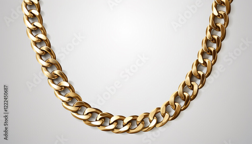 gold chain isolated on white