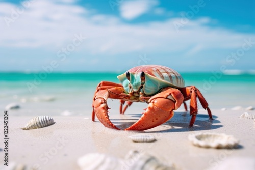 Hermit crab sea outdoors lobster. photo