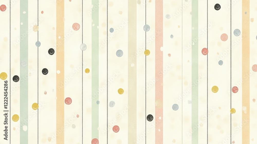 Pastel Stripes and Polka Dots Pattern Design: A Delightful and Cheerful Background Image Pastel Stripes and Polka Dots Pattern Design: A Delightful and Cheerful Background Image