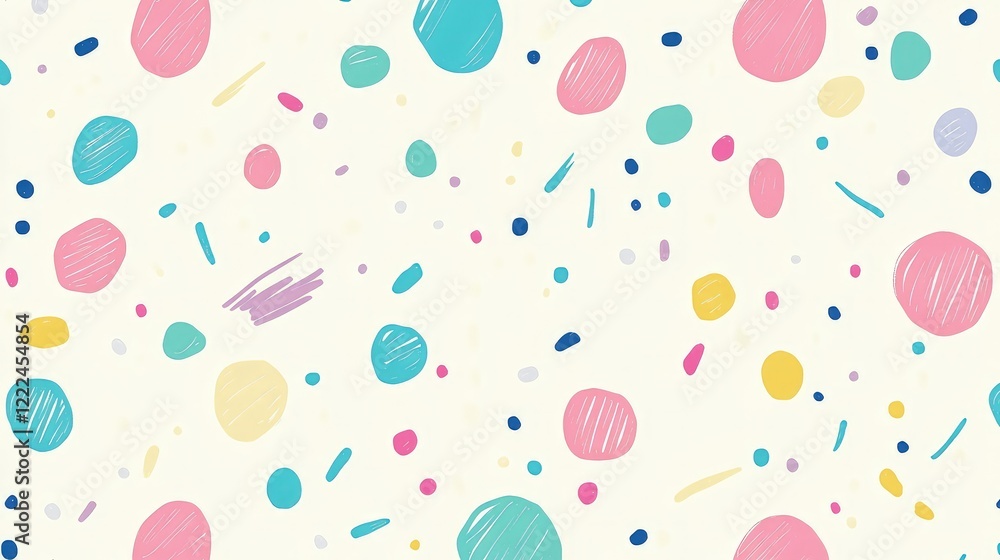 Abstract Colorful Circles and Dashes Pattern Design Background Pastel Shades Abstract Colorful Circles and Dashes Pattern Design Background Pastel Shades