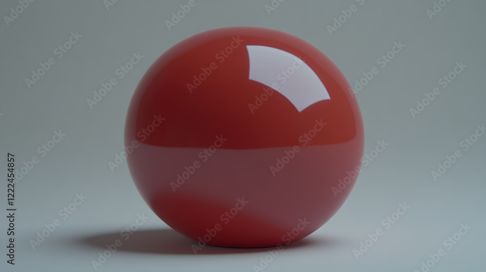 Glossy Red Sphere 3D Render Abstract Background Glossy Red Sphere 3D Render Abstract Background
