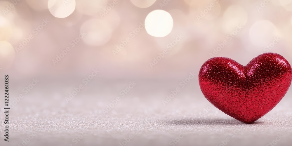 Obraz premium Romantic Heart Symbol for Valentine’s Day Celebration, Love, and Affection with a Beautiful Pink Background and Soft Bokeh Effect