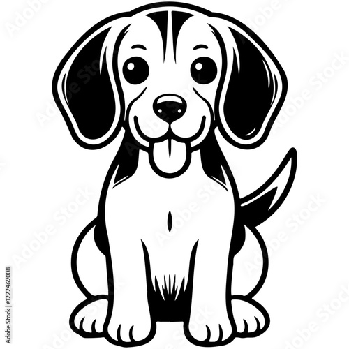 Beagle Dog Illustration.