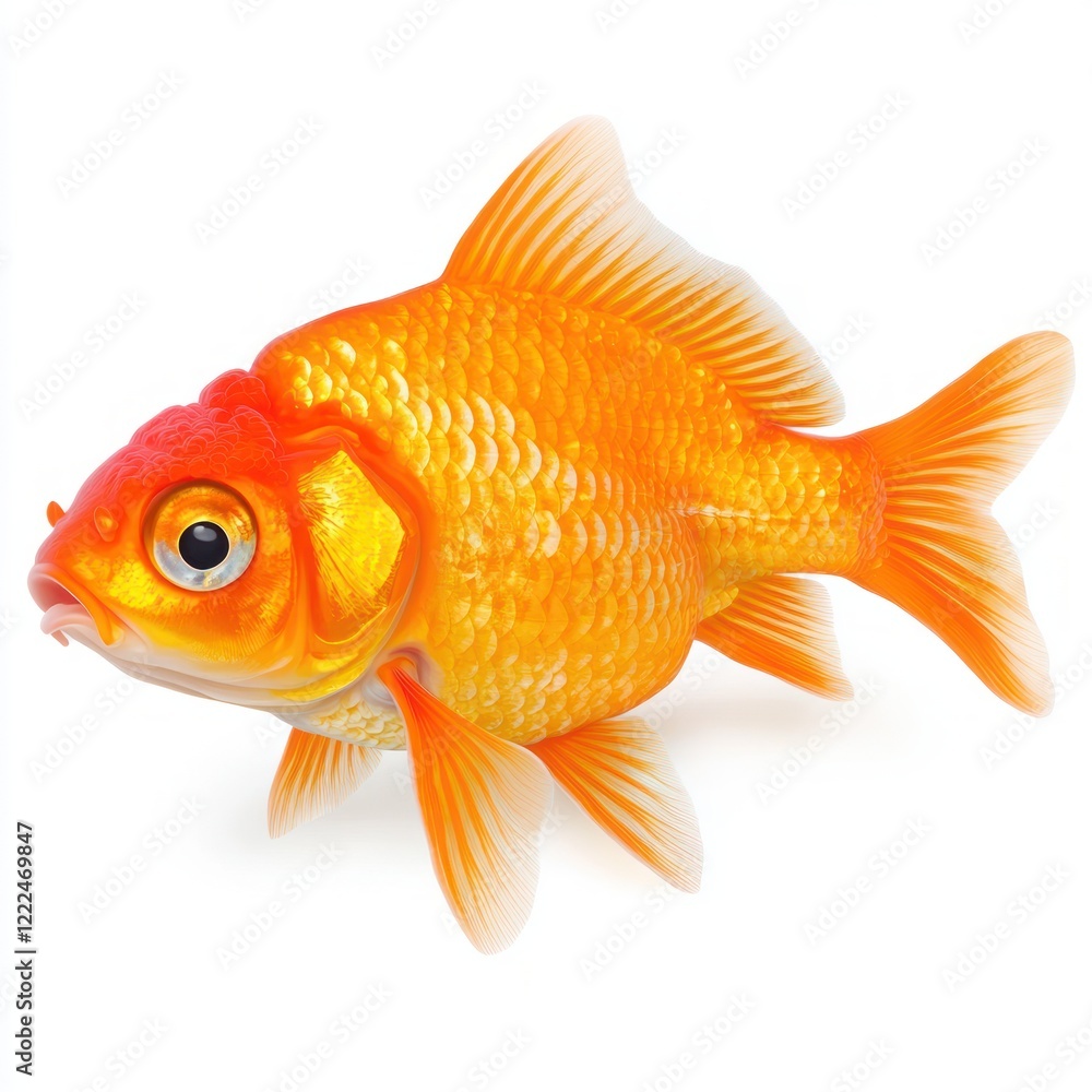 Vibrant Goldfish Swimming Gracefully in Clear Water Background Vibrant Goldfish Swimming Gracefully in Clear Water Background