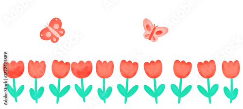 Hand-drawn cute flowers on a transparent background, pink, illustration blooming flowers, PNG