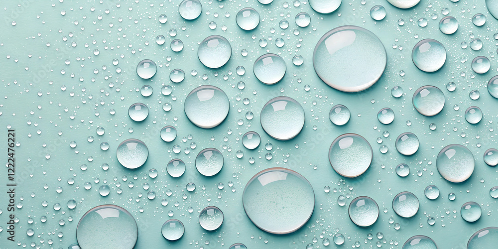 Refreshing Water Droplet Background on Aqua Surface for World Water Day Concept
Refreshing Water Droplet Background on Aqua Surface for World Water Day Concept