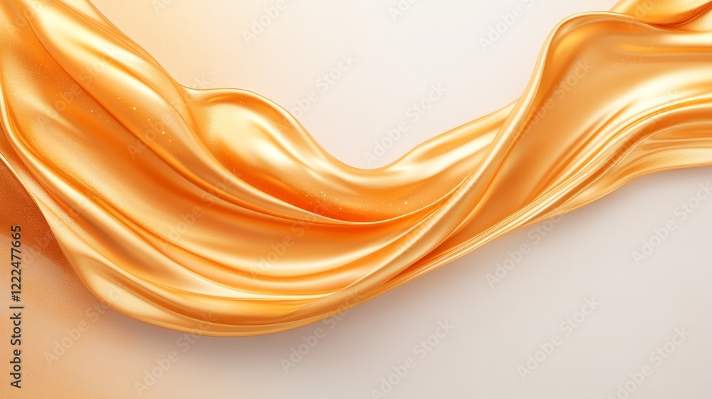 Golden Fluid Abstract Art: A Luxurious Swirl of Amber Hues Golden Fluid Abstract Art: A Luxurious Swirl of Amber Hues