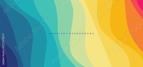 Abstract wavy background with modern gradient colours and texture effect. Vector illustration for brochure, poster, presentation, cover, screen, flyer or banner.