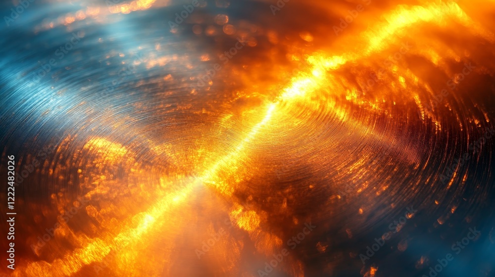 Abstract Fiery Collision: A Symphony of Orange and Blue Abstract Fiery Collision: A Symphony of Orange and Blue