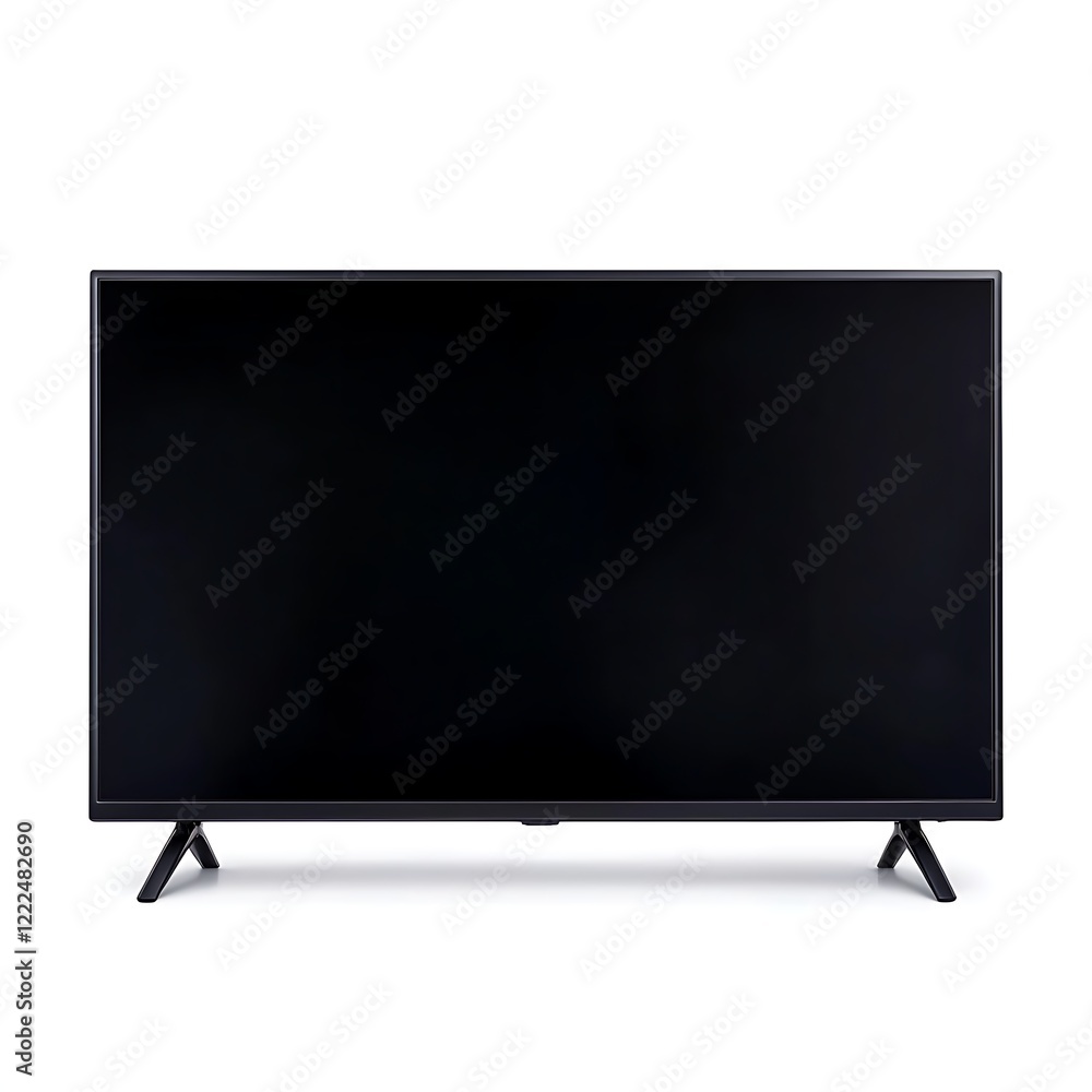 A sleek, modern television with a large black screen, featuring minimalistic design and sturdy stands, ideal for contemporary living spaces. A sleek, modern television with a large black screen, featuring minimalistic design and sturdy stands, ideal for contemporary living spaces.