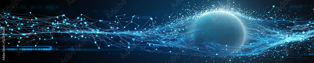 Obraz premium Visual representation of digital connectivity in modern technology