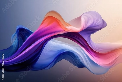 A vibrant abstract image featuring dynamic flows of colors curved into elegant shapes, representing energy and creativity through artistic expression and design aesthetics.