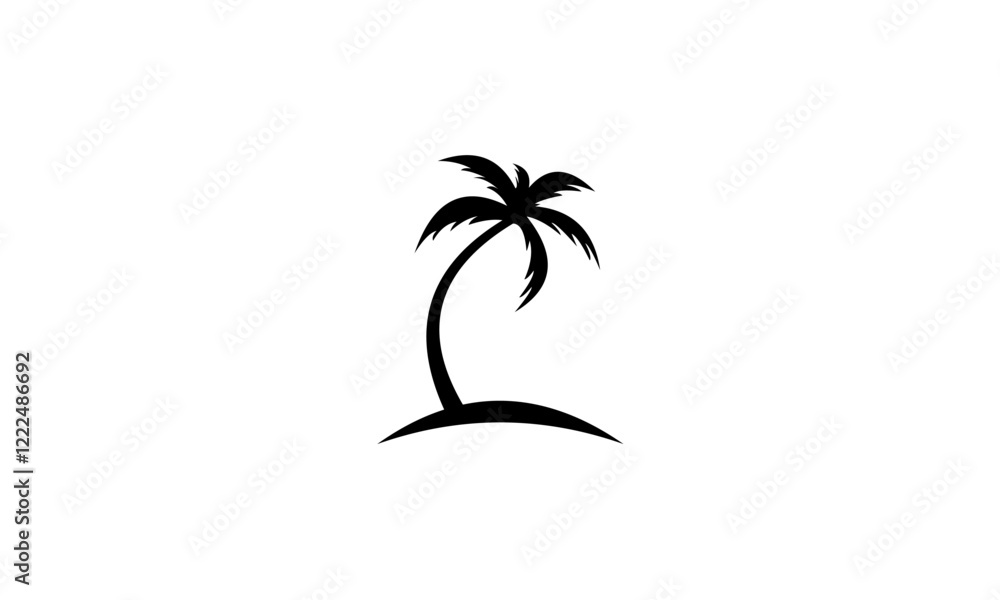 Naklejka premium silhouette of palm tree