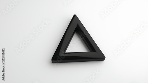 Free Download Black Glossy Triangle 3D Render Minimal Geometric Shape - GFXLoad