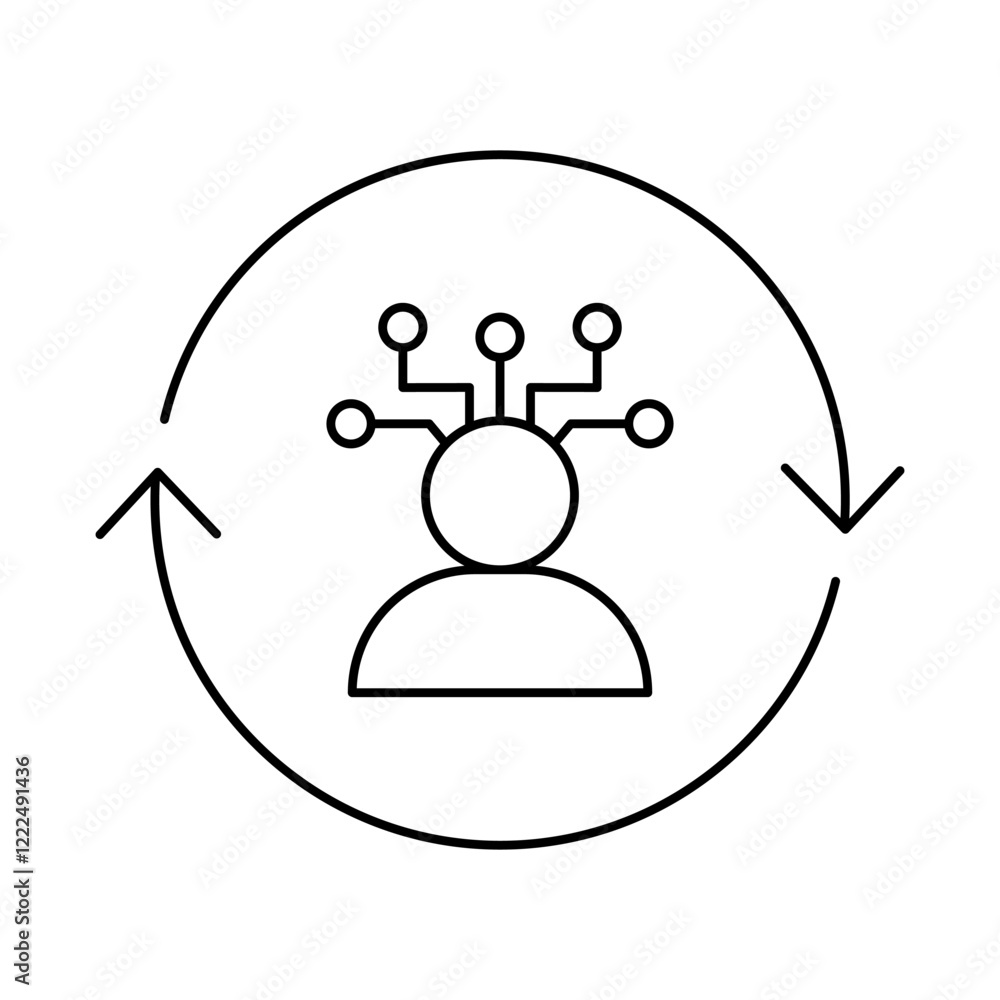 Manage Systems Icon – Network Representing AI-Driven System Management and Connectivity Manage Systems Icon – Network Representing AI-Driven System Management and Connectivity