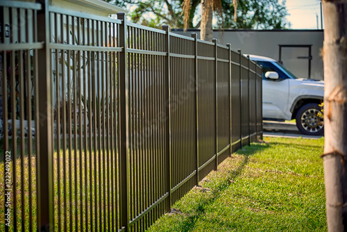  Aluminum Fence 3 Rails Bronze Color