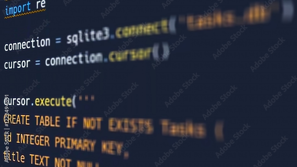 Obraz premium Digital Python code. Computer generated