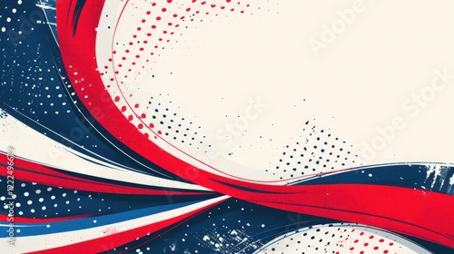Patriotic Swirls: An Abstract Celebration of Freedom and National Pride