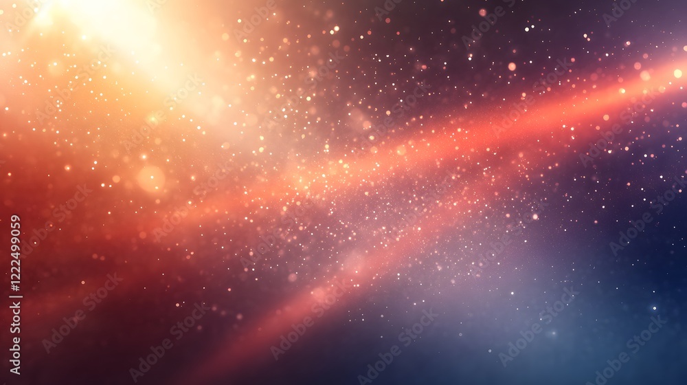 Abstract Cosmic Dust and Light Background Red Orange Blue Glow Abstract Cosmic Dust and Light Background Red Orange Blue Glow