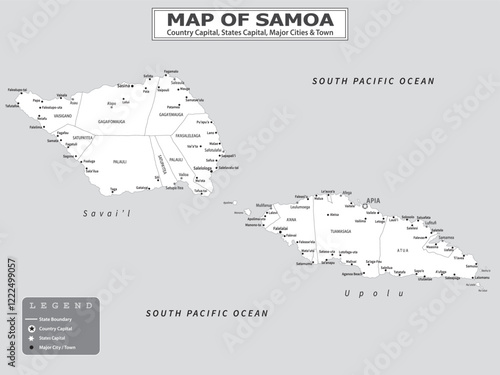 Australian Countries Geography Political map. Political map of country with capital, province or state capital, major cities and town.