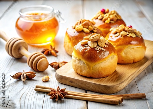 Delicious Breakfast Rolls with Honey and Nuts - Gourmet Treats photo