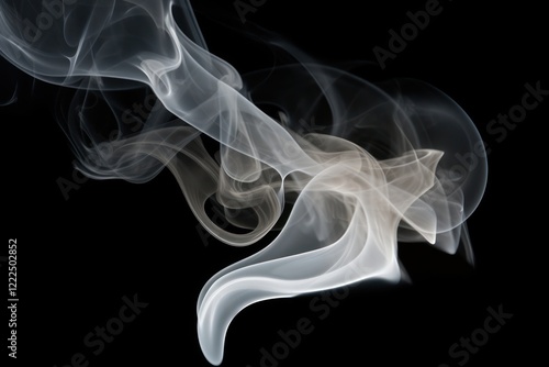 Onzen fog effect smoke black black background. photo