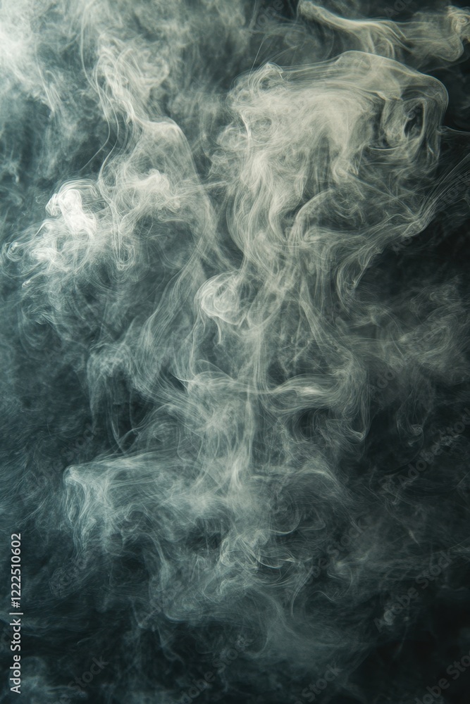 Ethereal Smoke Swirls Abstract White Vapor on Dark Background. Ethereal Smoke Swirls Abstract White Vapor on Dark Background.