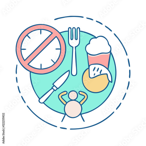 intermittent fasting icon, intermittent fasting vector illustration-simple illustration of intermittent fasting, perfect for intermittent fasting logos and icons