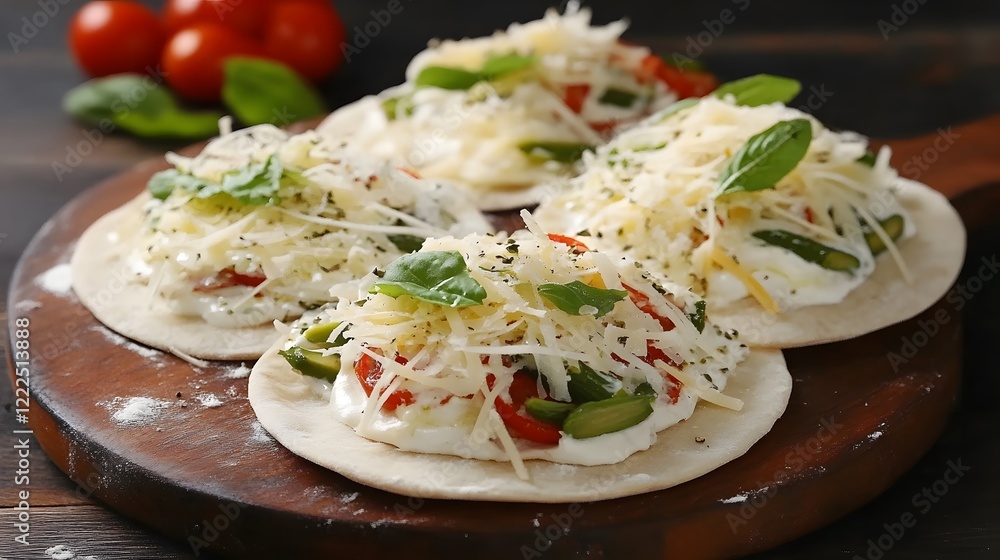 Delicious Mini Pizzas with Tomatoes, Asparagus, and Parmesan Delicious Mini Pizzas with Tomatoes, Asparagus, and Parmesan