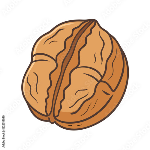 walnut icon, walnut vector illustration-simple illustration of walnut, perfect for walnut logos and icons