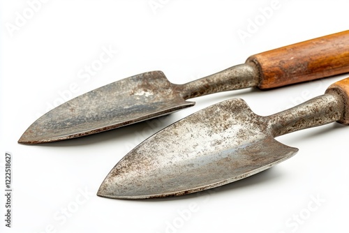 Wallpaper Mural Pair of Aged Garden Tools with Rustic Charm.  Vintage gardening tools, perfect for a rustic garden or farm.  Hand-crafted tools for the discerning gardener. Torontodigital.ca