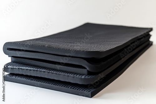 Wallpaper Mural Stackable Black Exercise Mats for Yoga and Fitness - Durable and Comfortable Support Torontodigital.ca