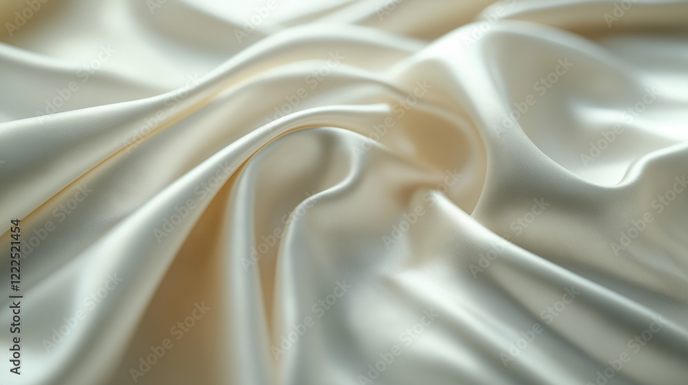 Fototapeta premium Luxuriöse Seidenstoff-Textur – Elegante, glänzende Oberfläche für edle Designs. Generative AI KI