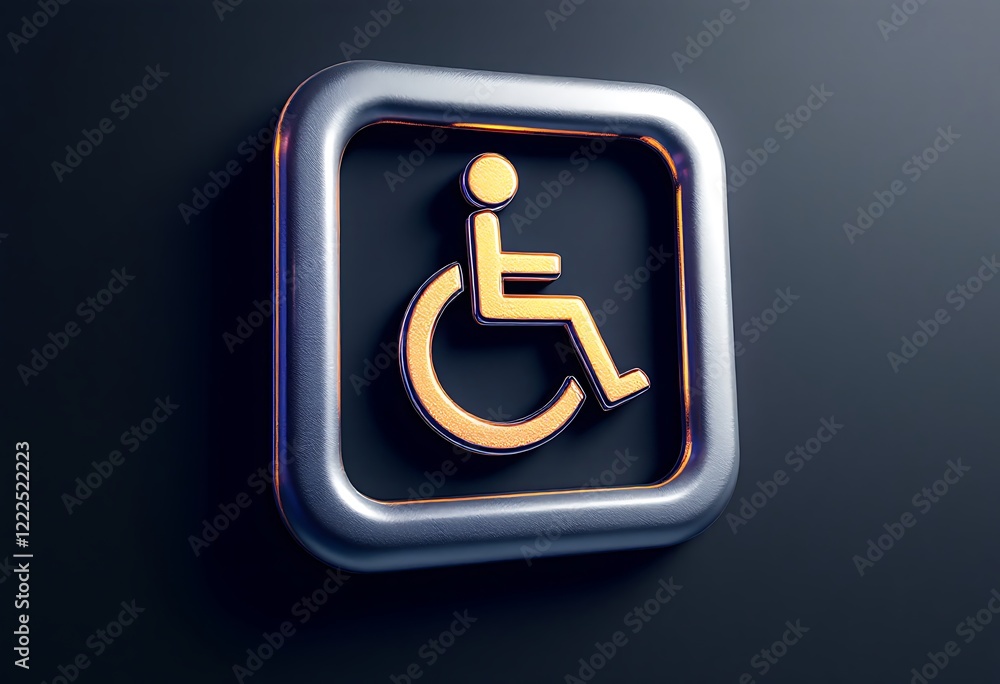 Accessibility Symbol 3d Render Modern Icon Design Accessibility Symbol 3d Render Modern Icon Design