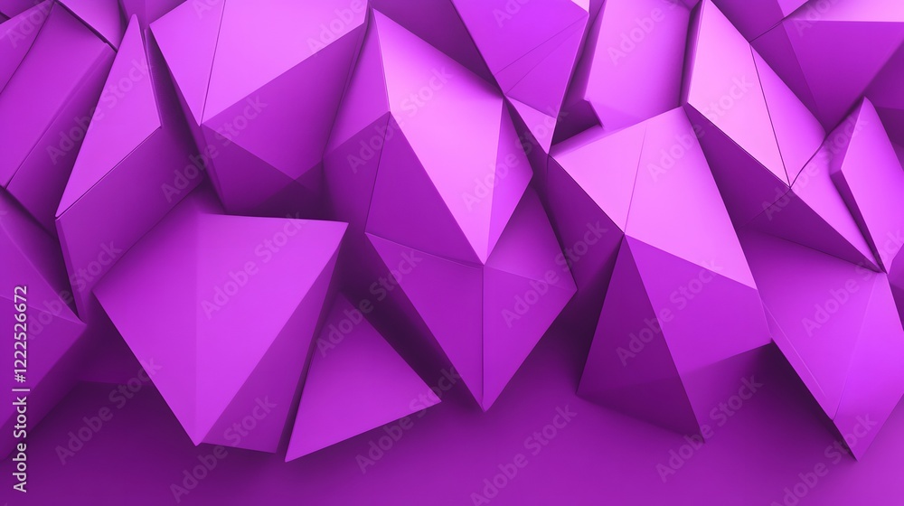Fototapeta premium Abstract Purple Geometric Low Poly 3D Background