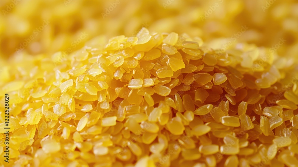 Close-up View of Vibrant Yellow Grains Piled Together in Texture Close-up View of Vibrant Yellow Grains Piled Together in Texture
