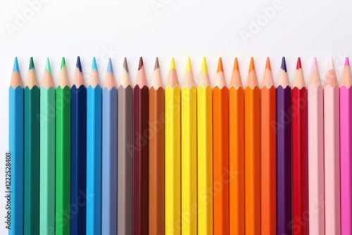 Color pencils backgrounds white background arrangement.