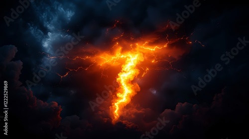 Wallpaper Mural Dramatic Lightning Strike Illuminating Dark Stormy Clouds Torontodigital.ca