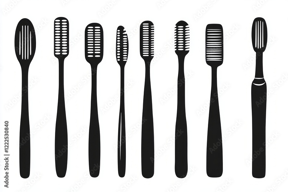 A Collection of Stylish Toothbrushes in Silhouette Design for a Healthy Lifestyle A Collection of Stylish Toothbrushes in Silhouette Design for a Healthy Lifestyle