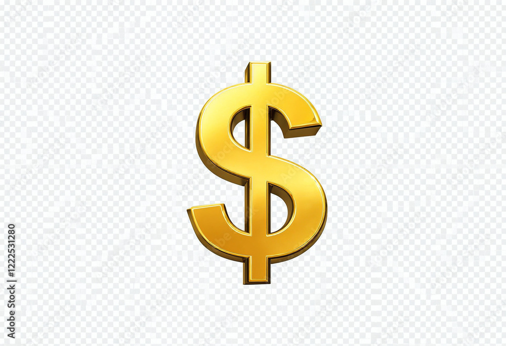 Gold dollar sign icon isolated on transparent or white background, png Gold dollar sign icon isolated on transparent or white background, png