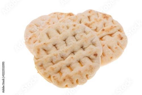 Greek flatbread Pita isolated