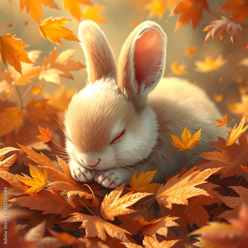 Cozy Autumn Bunny
