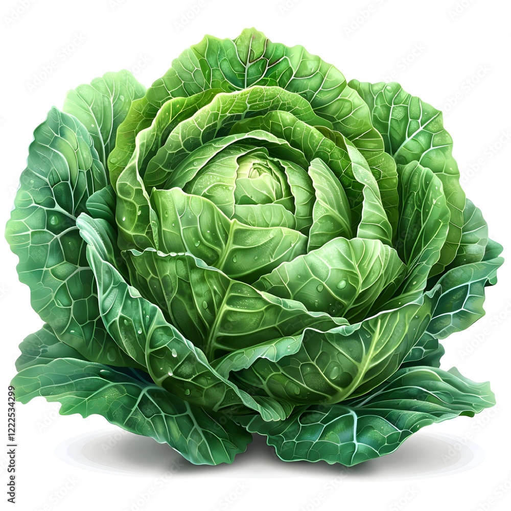 Obraz premium Cabbage PNG, vegetable on transparent background 