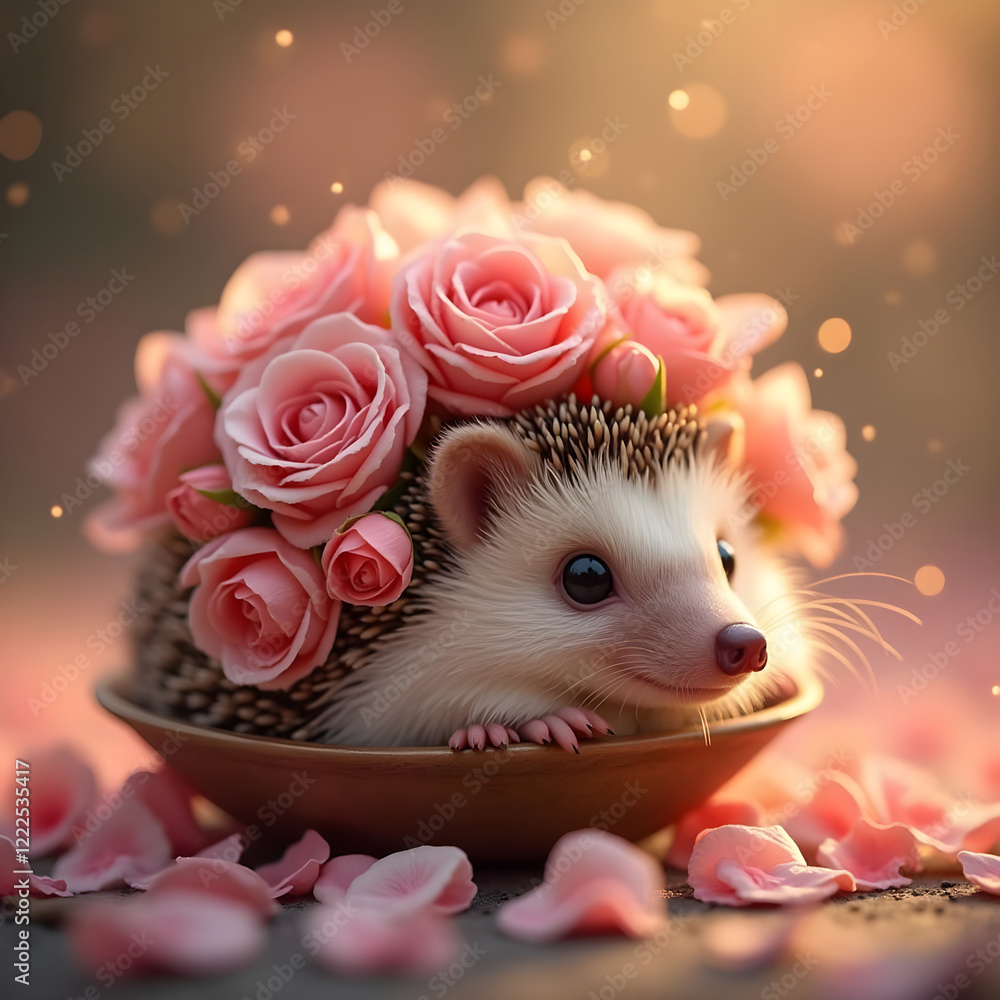 Hedgehog in Bloom, Valentine's card